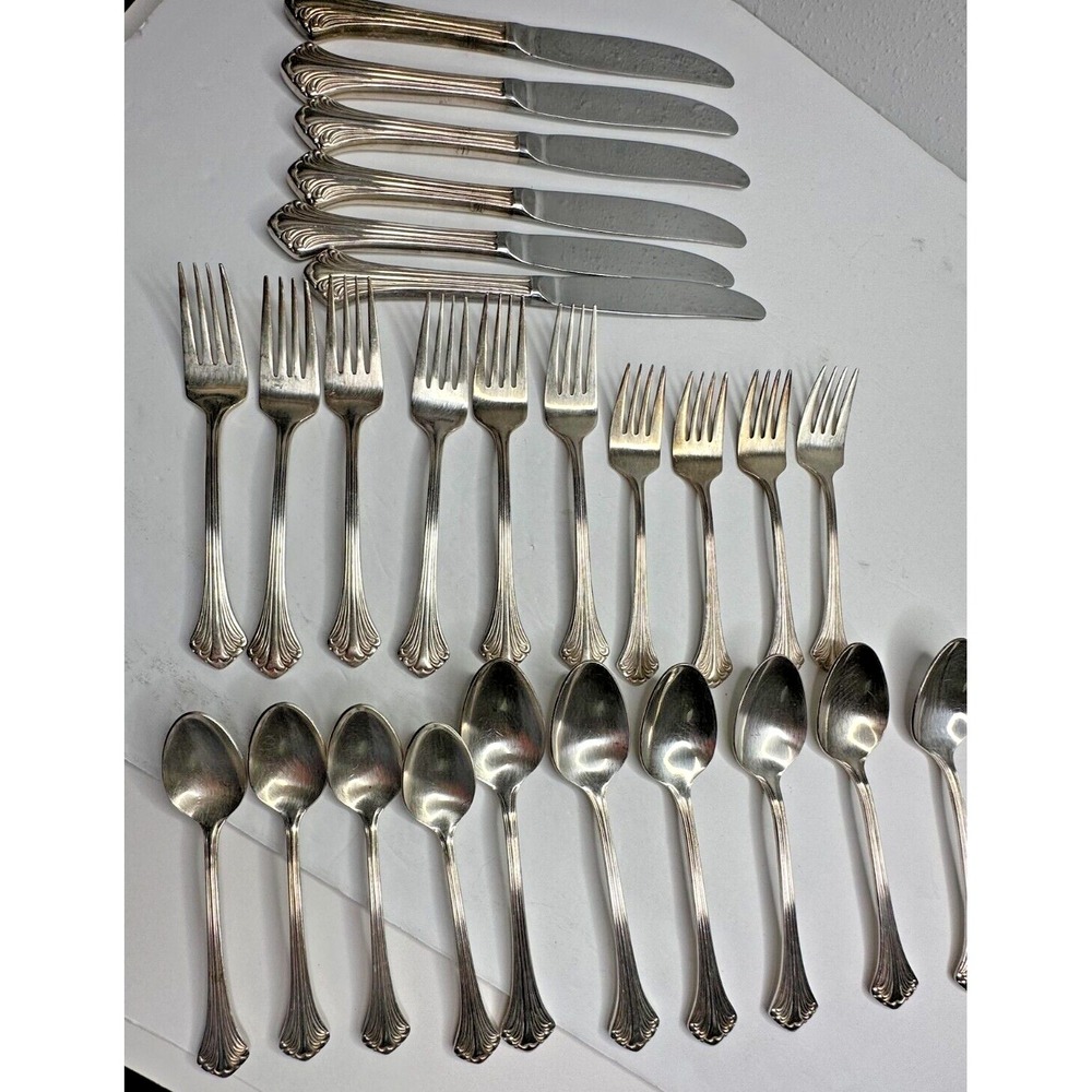Royal Gallery Allegro Japan Silver Plated Flatware Replacement  26 Pc Fork Spoon